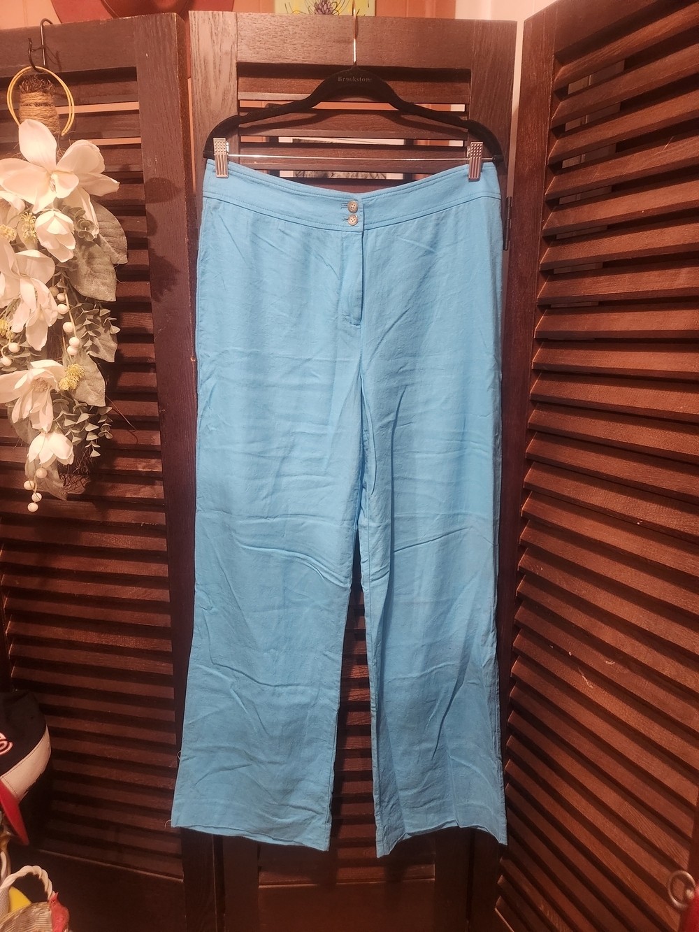 Pendleton Sky Blue Wide-Leg Pants